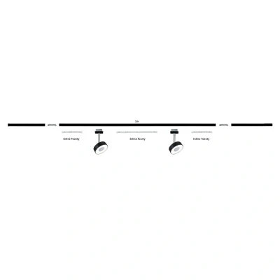 Billede af Paulmann URail systemskinne, mat sort, 50 cm