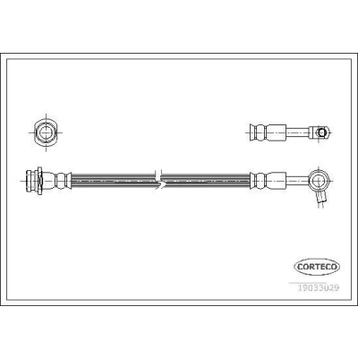 Billede af CORTECO 19033029 Bremseslange foraksel 310