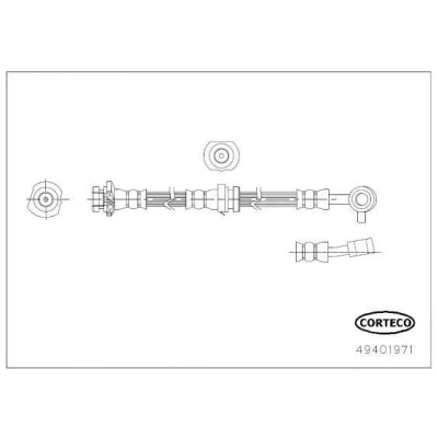 Billede af CORTECO 49401971 Bremseslange 635mm