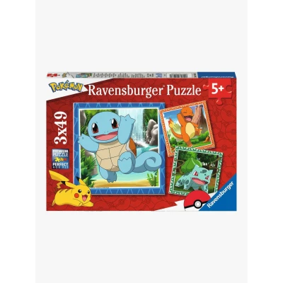 Billede af Sæt med 3 Puslespil Pokémon Ravensburger 05586 Bulbasaur, Charmander &amp;