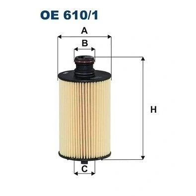 Billede af FILTRON OE 610/1 Oliefilter Filterindsats SSANGYONG: Korando III SUV