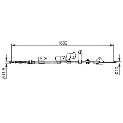 Billede af BOSCH 1 987 482 439 Håndbremsekabel 1892