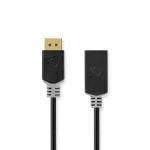 Billede af DisplayPort kabel Han HDMI Stik 4K@60Hz Guldplateret 0.20 m Runde PVC Anthracite Window Box