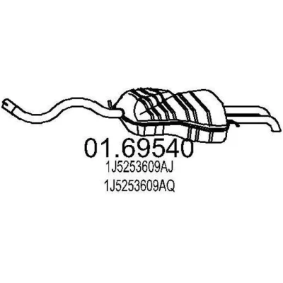 Billede af MTS 01.69540 Lydpotte 1460 SKODA: Octavia 1 Combi, I Hatchback, VOLKSWAGEN: Bora Sedan, Golf 4 Variant