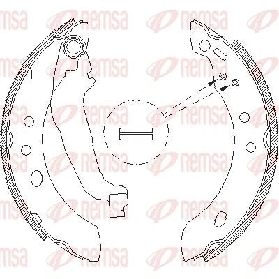 Billede af REMSA 4394.00 Bremsebakker bagaksel 180 27 med arm NISSAN: MICRA 2