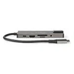 Billede af USB Docking Station 3.2 Gen 1 C Hun HDMI udgang / RJ45 SD 2x 3.5 mm Hunstik 3x A 5 Gbps 0.20 m Runde Guldplateret PVC Antracit Box