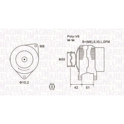 Billede af MAGNETI MARELLI 063732126010 Generator 14V 100A TOYOTA: Auris Hatchback, Avensis III Stationcar, Verso