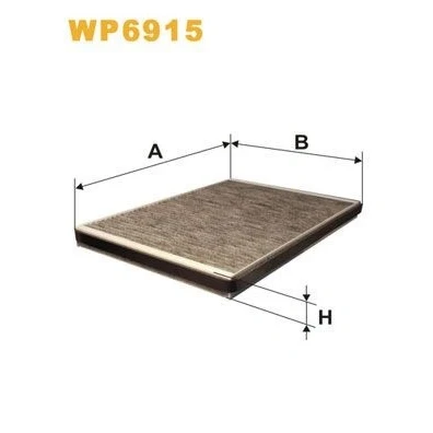 Billede af WIX FILTERS WP6915 Kabinefilter Aktivkulfilter 355 245 25 MERCEDES BENZ: A klasse