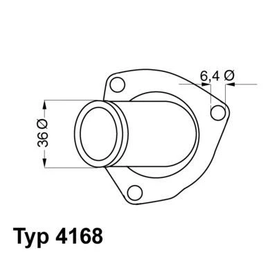 Billede af WAHLER 4168.92D Termostat 92 med pakning OPEL: Astra F CC, Vectra A Sedan