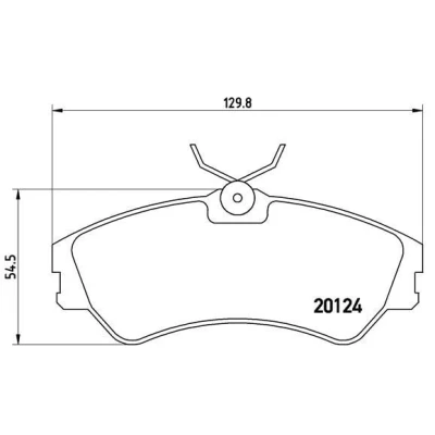 Billede af BREMBO P 85 028 Bremseklodser Ekskl. slidadvarselskontakt med bremsecaliperskruer uden tilbehør VOLKSWAGEN: Transporter 4 Bus,