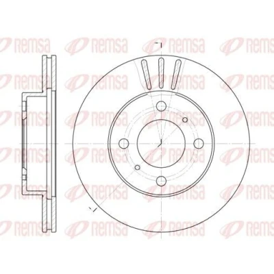 Billede af REMSA 6557.10 Bremseskiver foraksel 236, 236 18 4 ventileret MITSUBISHI: Carisma Hatchback, Sedan