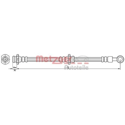 Billede af METZGER 4110389 Bremseslange 556