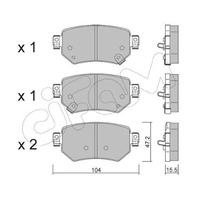 Billede af CIFAM 822 1159 0 Bremseklodser med akustisk advarsel for slid MAZDA: 6 Stationcar, Sedan