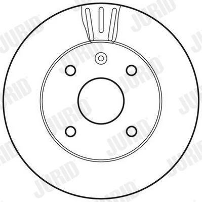 Billede af JURID 562662JC Bremseskiver 256 24 4 114,3 ventileret coatet med skruer CHEVROLET: Lacetti Hatchback, Nubira Stationcar, Epica Sedan, DAEWOO: Tacuma