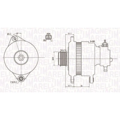 Billede af MAGNETI MARELLI 063731899010 Generator 12V 100A OPEL: Astra H Hatchback