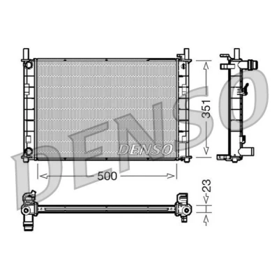 Billede af DENSO DRM10046 Radiator Aluminium 500 351 23 FORD: FIESTA 5