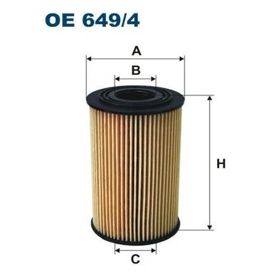 Billede af FILTRON OE 649/4 Oliefilter Filterindsats BMW: 3 Sedan, Touring, Compact