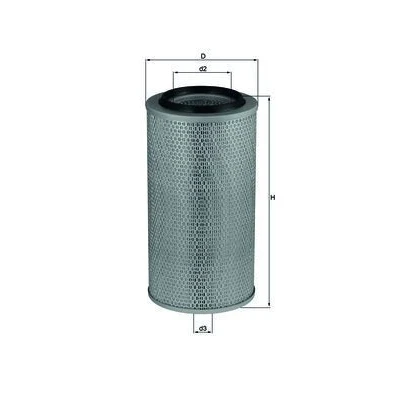 Billede af MAHLE ORIGINAL LX 265 Luftfilter 377,0 198,2 Filterindsats MAN: TGX, VOLVO: F 12, MERCEDES BENZ: LK/LN2