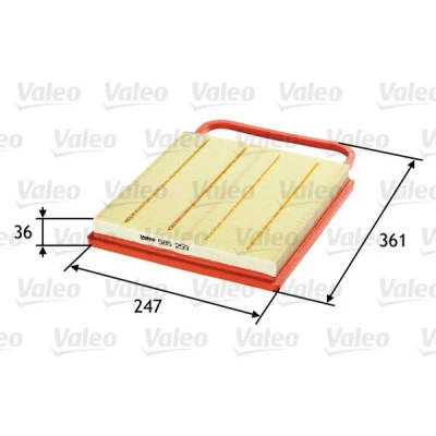 Billede af VALEO 585259 Luftfilter 36 247 361 Filterindsats SKODA: Fabia 1 Combi, I Hatchback, Praktik, VOLKSWAGEN: Polo IV Hatchback