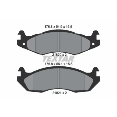 Billede af TEXTAR 2182001 Bremseklodser Ikke forberedt til slidindikator JEEP: Cherokee II, Wrangler I SUV