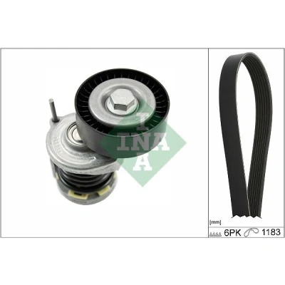 Billede af INA 529 0466 10 Kileribberem Kontroller generatorfriløb, og forny om nødvendigt SKODA: Fabia 2, Roomster, I Hatchback, SEAT: Ibiza 4, 3