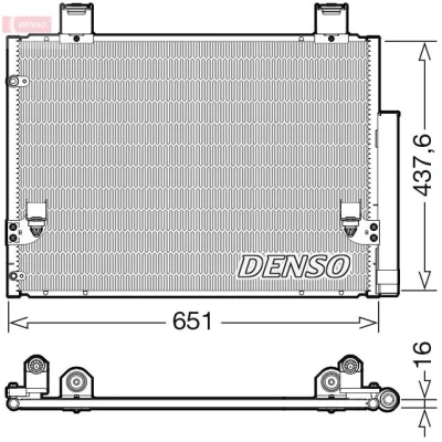 Billede af DENSO DCN50057 Kondensator med tørrer R 134a