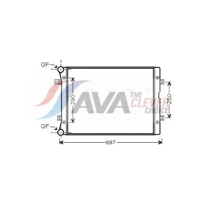 Billede af PRASCO VNA2283 Radiator Aluminium 600 452 34 med lynkobling Mekanisk fuget køleripper