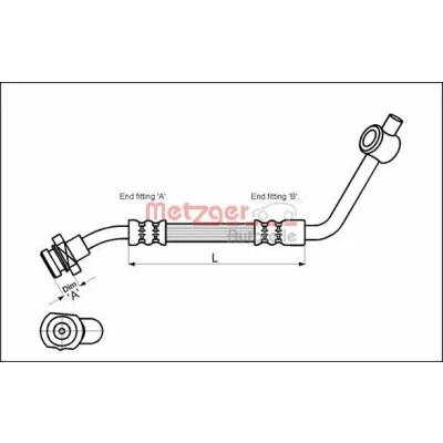 Billede af METZGER 4112529 Bremseslange 340 M10 x 1 NISSAN: TERRANO 2