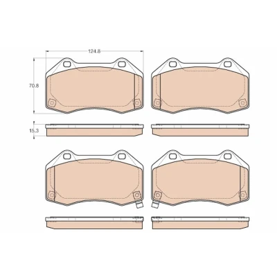 Billede af TRW GDB1979 Bremseklodser med akustisk advarsel for slid OPEL: Corsa D Hatchback, E Hatchback