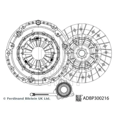 Billede af BLUE PRINT ADBP300216 Kobling i tre dele med centraludrykker, syntetsik fedt 241mm AUDI: Q3