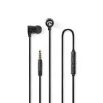 Billede af Kablede Hovedtelefoner 3.5 mm Kabellængde: 1.20 m Indbygget mikrofon Volumenkontrol Sort / Sølv