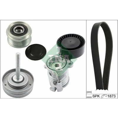 Billede af INA 529 0090 20 Kileribberem Med friløbsremskive VOLKSWAGEN: Polo IV Hatchback, SEAT: Ibiza 3, SKODA: Fabia I Hatchback