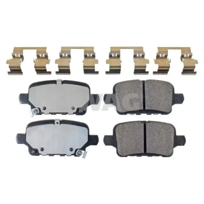 Billede af SWAG 33 10 7489 Bremseklodser bagaksel med akustisk advarsel for slid anti knirke plade, befæstelsesmateriale OPEL: Insignia B Sports Tourer