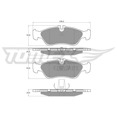 Billede af TOMEX brakes TX 11 49 Bremseklodser bagaksel Forberedt til slidindikator MERCEDES BENZ: G klasse SUV, Sprinter 4 T Ladvogn/Chassis