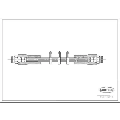 Billede af CORTECO 19018111 Bremseslange foraksel 360