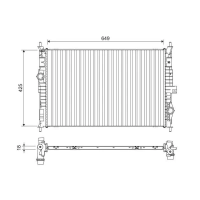 Billede af VALEO 701109 Radiator Aluminium 500 50