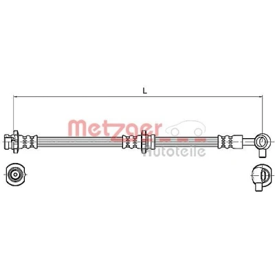 Billede af METZGER 4110131 Bremseslange 505 M10 x 1