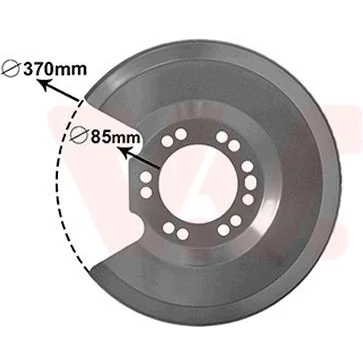 Billede af VAN WEZEL 1828373 Ankerplade bagaksel venstre, højre, FORD: MONDEO 3 Stufenheck,