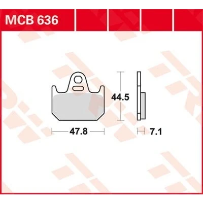 Billede af TRW Organic Allround MCB636 Bremseklodser