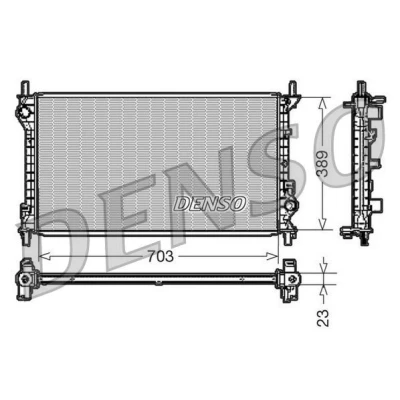 Billede af DENSO DRM10108 Radiator Aluminium 703 389 23