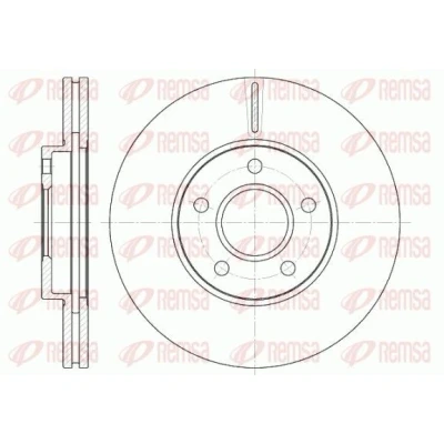 Billede af REMSA 6662.10 Bremseskiver foraksel 277,9, 277,9 24 5 ventileret FORD: Transit Connect V408 Van, Mk2 Stationcar