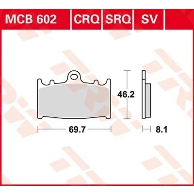 Billede af TRW Sinter Carbon Racing MCB602SV Bremseklodser