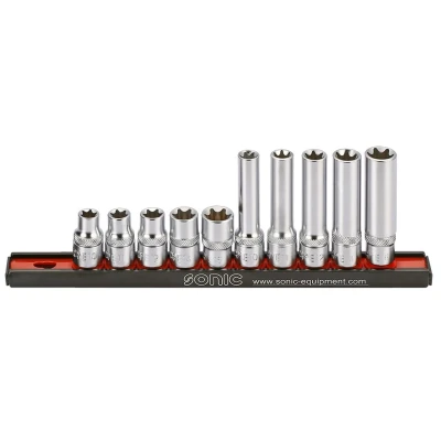 Billede af SONIC 201002 Topsæt 10 indre torx Krom vanadium stål, Aluminium 3/8 Firkant