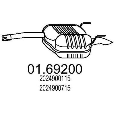 Billede af MTS 01.69200 Lydpotte 1200 MERCEDES BENZ: C klasse T modell
