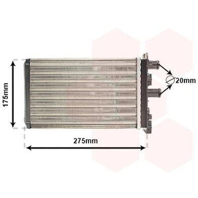Billede af VAN WEZEL 58006239 Varmeveksler bag VOLKSWAGEN: Transporter 4 Bus,
