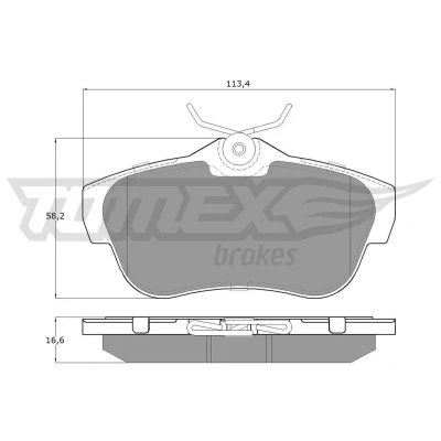 Billede af TOMEX brakes TX 15 94 Bremseklodser bagaksel CITROËN: Jumpy II MPV, TOYOTA: Proace I Van / Stationcar, PEUGEOT: Expert Van, Tepee