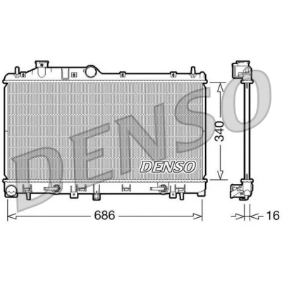 Billede af DENSO DRM36008 Radiator Aluminium 340 686 16