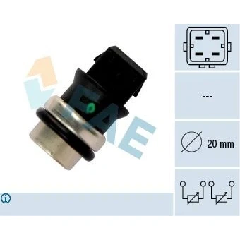 Billede af EPS 1.830.172 Kølevæsketemperatur Sensor Made in Italy OE Equivalent grøn, sort VOLKSWAGEN: GOLF 3, Transporter 4 Bus,
