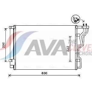 Billede af PRASCO HY5299D Kondensator med tørrer 13mm 8mm Aluminium 510mm R134a