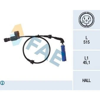 Billede af FAE 78014 ABS sensor venstre foraksel aktiv 2 511 BMW: 3 Sedan, Touring, Compact
